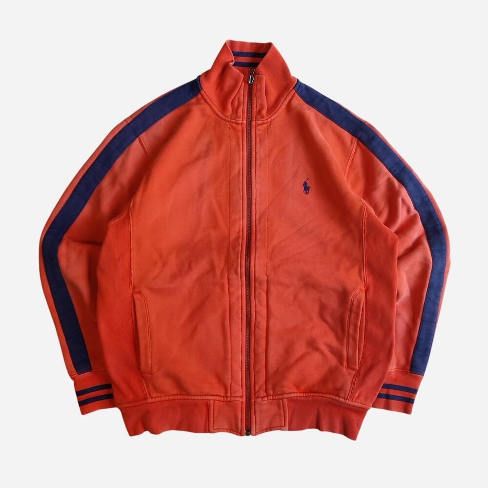 Vintage 90s Polo Ralph Lauren orange track jacket